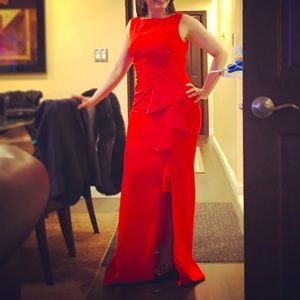 Eliza J red long dress size 2